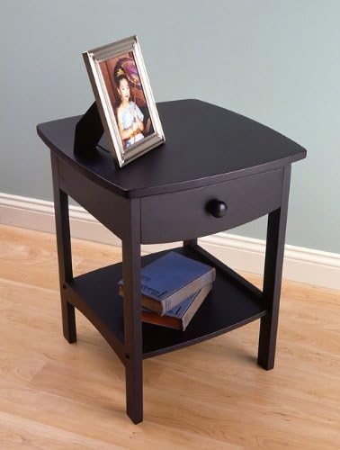 Basics Curved Black Night Stand Part: 20218