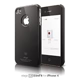 elago S4 Slim Fit Case for AT&T and Verizon iPhone 4 with Logo Protection Film (Piano Black)