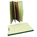 Universal Pressboard Classification Folder, Legal, Six-Section, Green, 10/Box (10281)