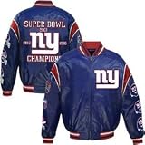 New York Giants 3-Time Super Bowl Championship Leather Jacket