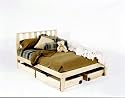 Full Size - Mission Platform Bed Frame - Unfinished, Chemical Free Pine - Made in USA - Solid Wood