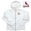 St. Louis Cardinals MLB Girls "Lucky" Full Zip Hooded Jacket (White)