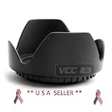 vcc113 58mm Professional Flower / Petal Hard Lens Hood With Rear Locking Ring