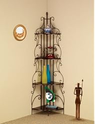 Buy 4 Tier Corner Shelf Baker's Rack in Cooper Color by CozyStreet