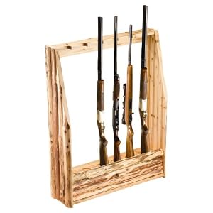Rush Creek Log Cabin Style Gun Rack with Storage by 