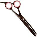 Roo Funky 6.0 Inch Thinning Scissors - Black Straight