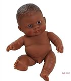 Paola Reina - 012 - Poupée et Mini Poupée - Nouveau-Né - Petit Garçon Afrique - 22 cm