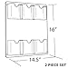 Azar Displays 252066 Six-Pocket Wall Mount Brochure Holder, 2-Piece Set