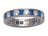 2.75 cttw Sapphire Eternity Band by Karina B(tm) - Platinum, 18kt White or Yellow Gold