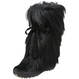 Pajar Women's Scarlet Tallle Tie Goat Hair Boot,Black,36 EU / 5-5.5 B(M)