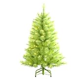 4' Pre-Lit Lime Green Cashmere Pine Artificial Christmas Tree - Green Lights