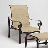 IMAGE OF Belden Sling Adjustable Lounge Chair Finish: Tuscan Sand, Sling: Cortex Pewter