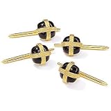 14kt. Bo W/Text X Shirt Studs