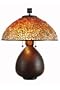 Pomez Tiffany-Style Table Lamp 20.5"hx16.5"d Cinnamon