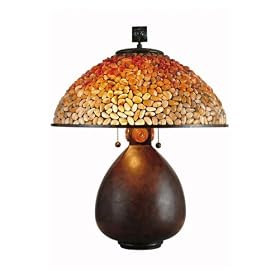 Pomez Tiffany-Style Table Lamp 20.5"hx16.5"d Cinnamon