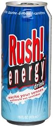 Rush! Energy Drink, Citrus, 16 Ounce Cans (Pack of 24)