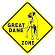 GREAT DANE ZONE * sign dogs pets