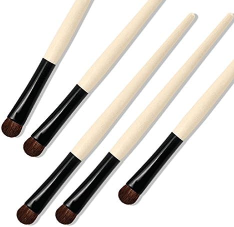 5pcs Premium Synthetic Kabuki Makeup Brush Set Cosmetics Foundation Blending Blush (5pcs Eyeshadow Brush-Pony Hair)