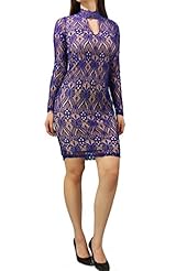 Long Sleeves Turtleneck Acrylic/Cotton/Nylon/Polyester/Rayon/Spandex/Viscose/Wool Spring Summer Fall Winter Lace Bodycon Dress 