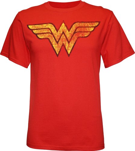  Wonder Woman Distressed Logo Men's T-Shirt