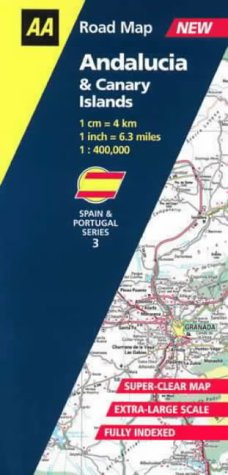 City Travel Guides Discounted  Books : Aa Road Map Andalucia & Canary Islands