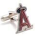 Los Angeles Angels Cufflinks MLB Logo'd Executive Cufflinks w/Jewelry Box Cuf2PD-ANG-SL