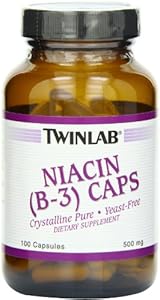 TWINLAB NIACIN (B-3) 500MG, 100 CAP