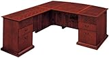 Office Furniture DMI - Left Executive L-Shaped Desk with Bow Front - Execut ....