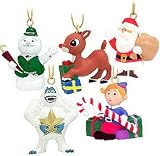 Set of 5 Rudolph and Friends Miniature Ornaments