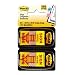 Post-it Message Flags Value Pack, "Sign Here", Yellow, 1-Inch Wide, 50/Dispenser, 6 Packs of 2 Dispensers