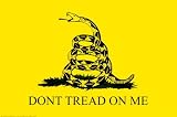 Gadsden Flag (Don't Tread On Me) Art Poster Print - 24x36 Poster Print, 36x24