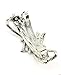 Women's Rhinestone Metal Hair Barrette Clip Hair Pin Antique Silver IMB2104