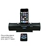 Soundsystem Apple Iphone iPod Touch 2G 3G, 3GS 4G Classic - Farbe Schwarz. Im Batteriebetieb 6 Stunden Playback. Micro Hifi stereo Dockingstation Audiosystem Anlage mit Fernbedienung & Lautsprecher 2 x 3 Watt