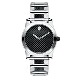 Movado Men's 605932 Vizio Steel & Carbon Fiber Bracelet Anthracite Dial Watch