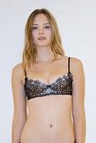 Mimi Holliday Belle Amour Steel Satin Black Lace Padded Super Plunge Bra