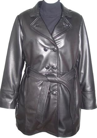Clothes For Women Over 50 : Johnnyblue 5006 STANDARD Grade Genuine Real Lambskin Leather Classic Trench Coat The Cheapest