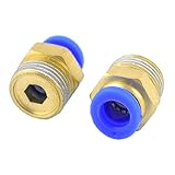 uxcell　クイックカプラー　クイックジョイントコネクタカプラー　パイプチューブ　ストレート　15mmスレッド　2個