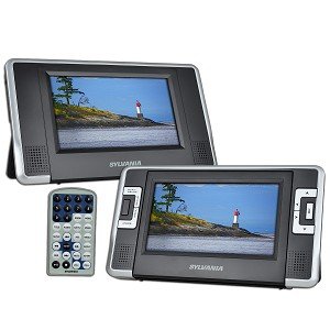 SYLVANIA PORT DVD,7,DUAL SCREEN - USB/SD,RMT,CAR BAG - SDVD8732