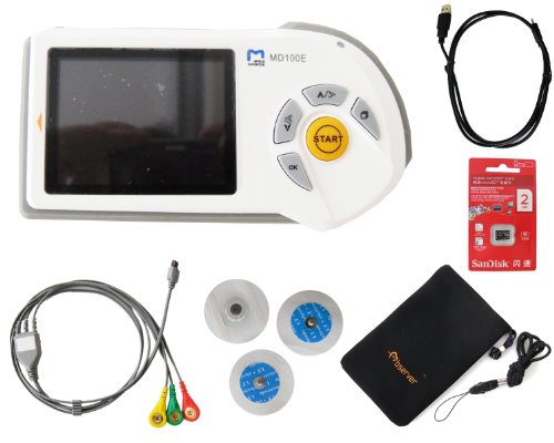ChoiceMMed MD100E Colour Portable Handheld ECG EKG Heart Monitor Deluxe ...