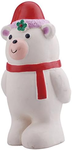 Qpet Christmas White 5" Clown Cap Snowman Squeaky Dog Toy
