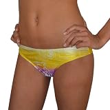 NCAA LSU Tigers Duel Chrome Bikini Bottom - Purple/Gold (Small)