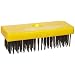 Rubbermaid FG9B4500 Wire Brush and Plastic Butcher Block Handle, Steel Bristles, 6 x 19 Bristle Pattern, 7" Length, Gray