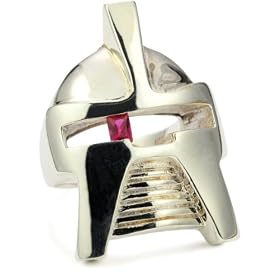 HAN CHOLO Precious Metal Big Cylon Ring Sterling, Size 10