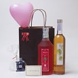 父の日リキュールセット（生姜梅酒 500ｍｌ 野いちごの恋720ｍｌ）合計2本　メッセージカード、ハート風船、ミニチョコ付き 恋野恋