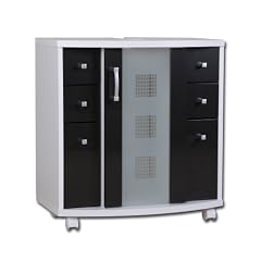 Posseik 5418 99 WaschbeckenunterschrankNizza wei� Hochglanz anthrazit