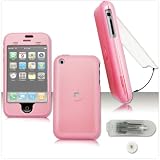 Apple iPhone Premium Snap-On Crystal Case with Removable Belt Clip and Flip-Up Touch Screen Shield -...