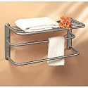 Gatco 1541SN 10-Inch by 20-Inch Towel Rack, Satin Nickel