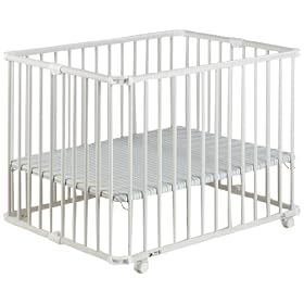 Geuther Lucy Playpen (White/ Stripes)