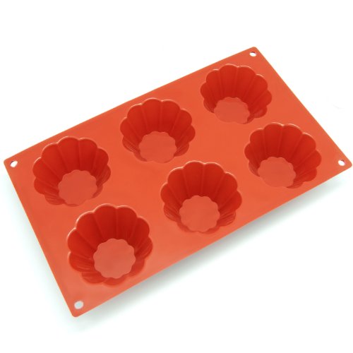 Freshware 6-Cavity Brioche and Pudding Silicone 