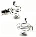 Champagne Bottle & Bucket Silver Cufflinks Cuff Links
